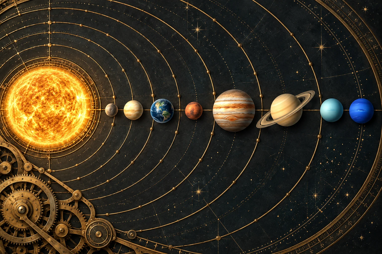 Illustration for How Do Orreries Show Planet Positions?