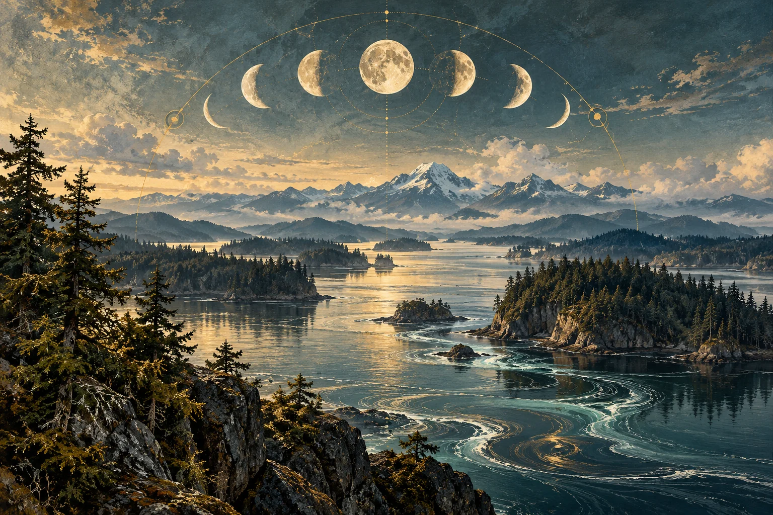 Illustration for Tide Clocks for Puget Sound